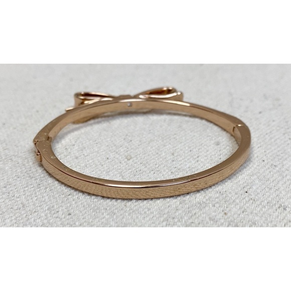 KATE SPADE • Rose Gold Bow Love Notes Bangle Bracelet - Picture 5 of 10